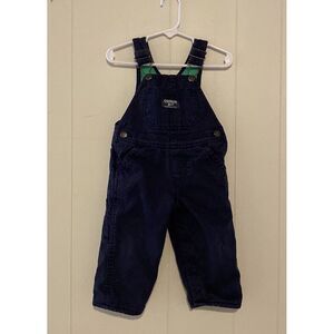 OshKosh‎ B'gosh 12 Months Dark Blue Fleece Lined Overall Cargo Unisex pockets